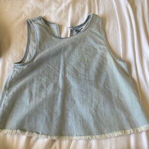 Aerie Light Blue Denim Tank Top